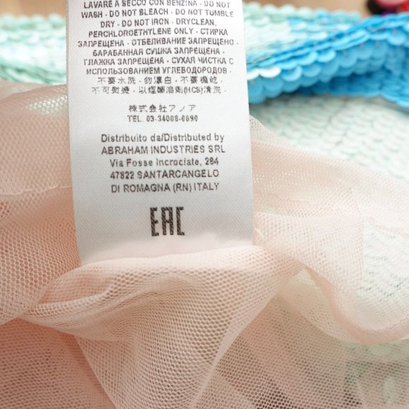 Sequin Dress Medium Mini Cocktail Striped Allover Pastel Candy Party Circus $595 - Picture 16 of 16